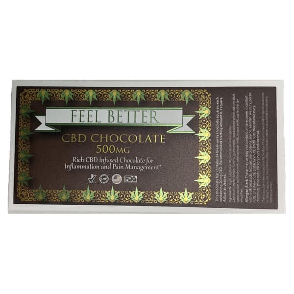 Kindly Green Feel Better 500 Mg Cbd Oil Chocolate For Pain Management
