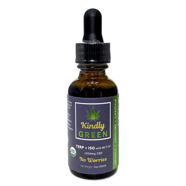 Kindly Green No Worries 1000 Mg Cbd Oil Terp Iso