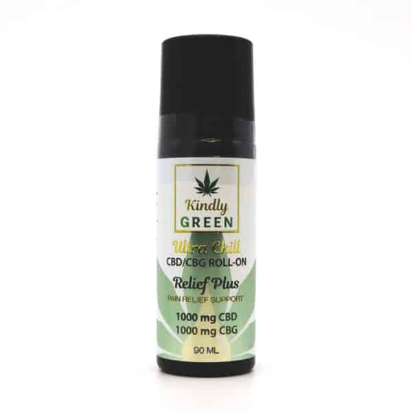 Kindly Green Ultra Chill Pain Relief Roll On Freeze Gel 1000 Mg Cbd Oil Mct Oil